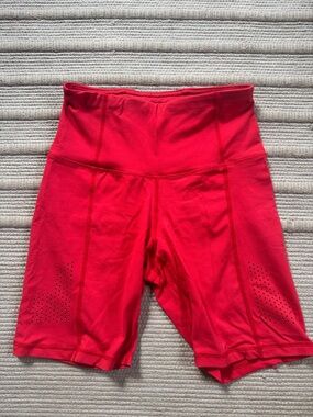 Stoic athletic Bike YOGA run Shorts bright tomato Fire Red women’s quick dry XS